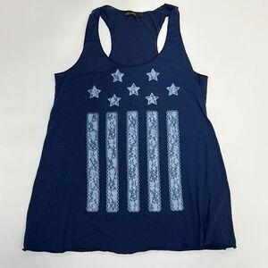Weavers Women’s Navy Blue USA Tank Top Size Small